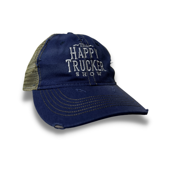 Distressed Baseball Hat Happy Trucker