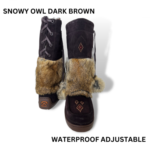 Mukluks Snowy Owl Dark Brown Waterproof Adjustable